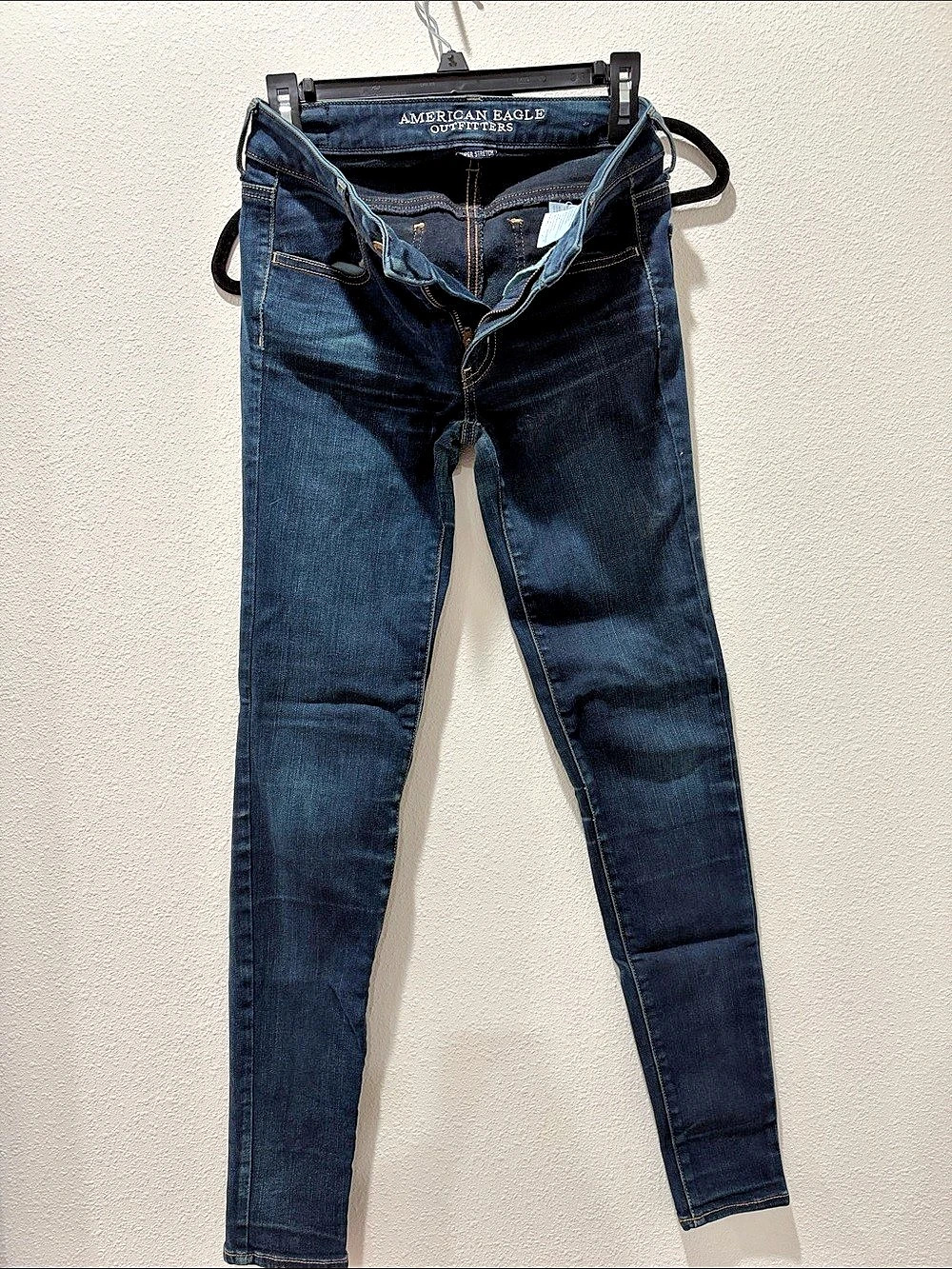 American Eagle Outfitters Super Stretch Jegging Skinny Jeggings Blue Waist M (8)